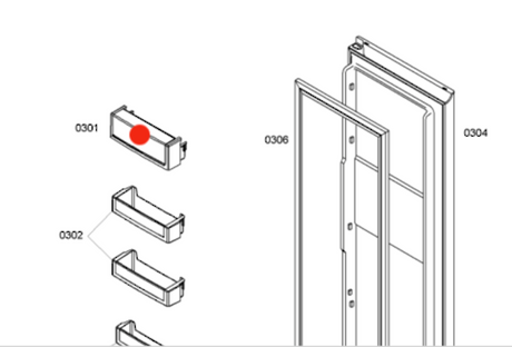 Bosch Fridge Door Shelf 1ST From Top