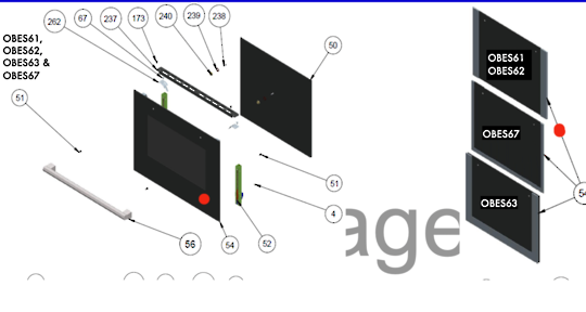 Omega and Everdure Oven Outer Door Glass