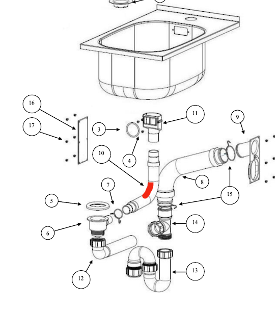 Robinhood and Fisher Paykel Over Flow Pipe