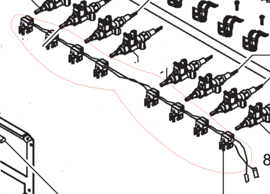Smeg Cooktop Oven Ignition Switch Harness Assy