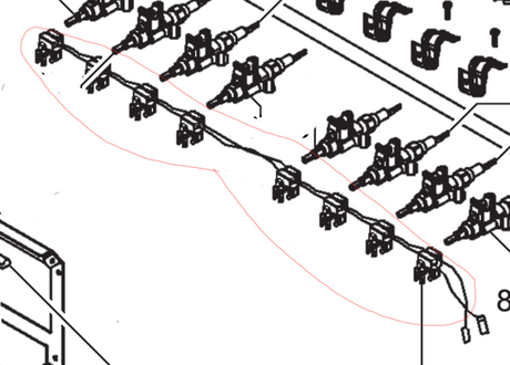 Smeg Cooktop Oven Ignition Switch Harness Assy