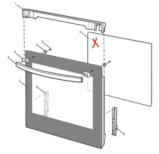 Westinghouse Simpson Oven Inner Door Glass WLE626WA,