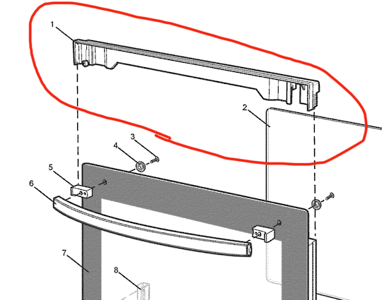 Westinghouse Simpson Electrolux Door Upper Trim