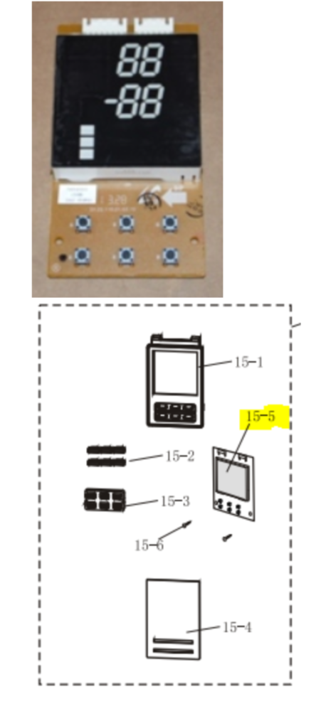 Samsung Fridge Display Pcb Controller Board RL34EGSW1/XSA,