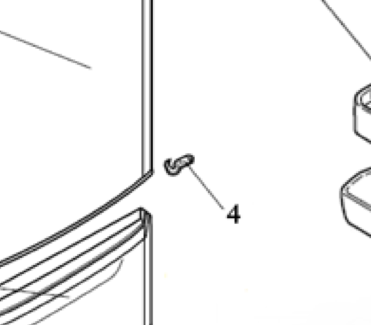 Mitsubishi Fridge Door Lock Right Side of