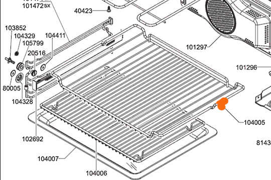 Smeg Microwave Wire Rack SFA4395MCX, SFA4604MCNX