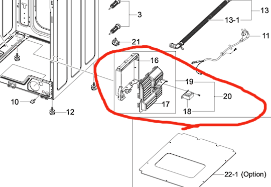 Samsung Washing Machine Main Pcb Union Assy