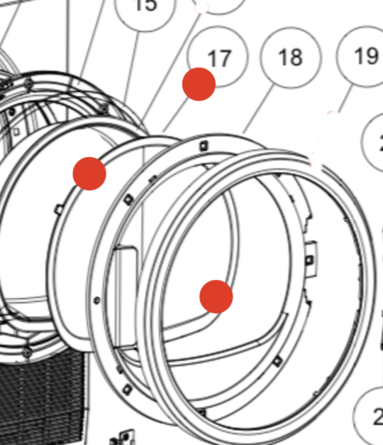 Fisher Paykel Dryer Door Plastic Cover DE8060P1,