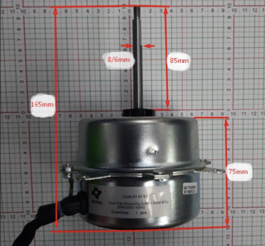 Air-Condition and Heat Pump Fan Motor Out