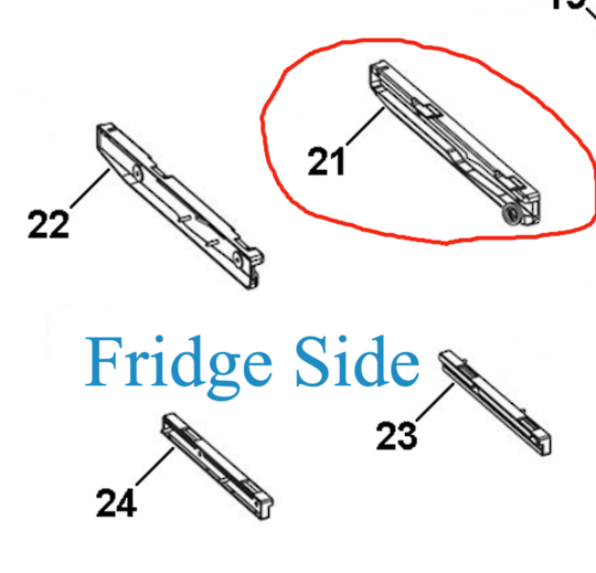 Haier Fridge Upper Draw Right Side Slide