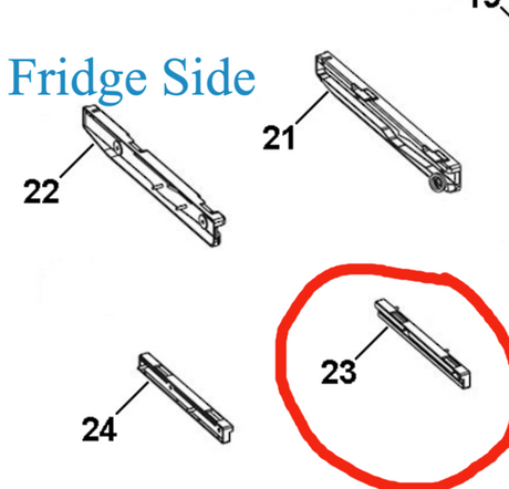 Haier Fridge Lower Draw Right Side Slide
