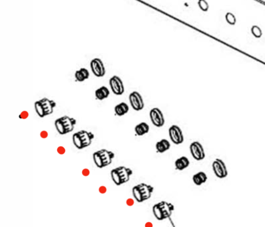 Omega Oven Knob OF6146WB, OF604IX, OF694CX Without