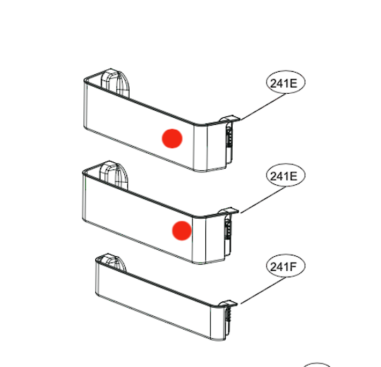LG Fridge Door Shelf Shelf MAN62628501