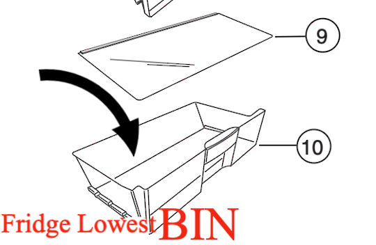 Panasonic Fridge Freezer Bin NR-BY552XSAU NR-BY552XWAU NRBY552XSAU