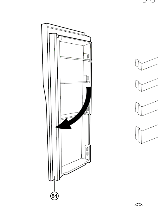 Panasonic Fridge Door Flapper Cross Rail NR-CY550,