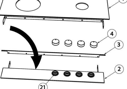 Fisher Paykel Cooktop Ceramic Top Glass Panel Section CG604DNGGB1, CG604DLPGB1, CG604DNGGB1,***3936P