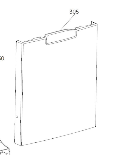 Simpson Outer Door Panel White SSF6106W