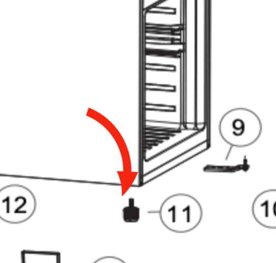 Haier Fridge Leg HRF340BW2 61267-A HRF340BS2 Ha