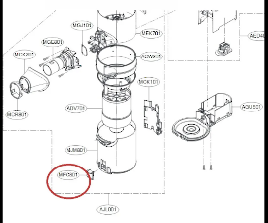 Cordzero A9MULTI Vacuum Release Lever for LG