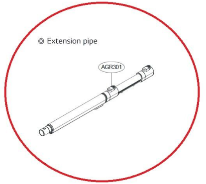 Cordzero A9MASTER2X Vacuum Telescopic Pipe/Rod for LG