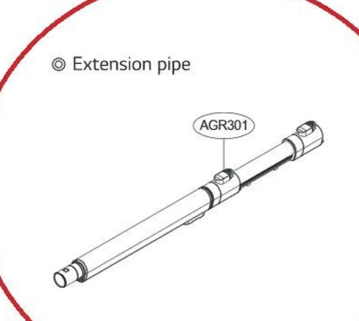 LG Cordzero A9K-ULTRA Vacuum Telescopic Pipe/Rod AGR75445326