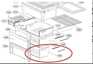 Fridge (Freezer) Bottom for LG AJP74894605