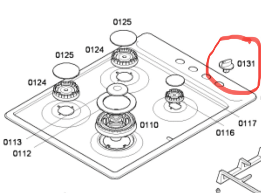Bosch Oven Knob PCD615CAU/0 PCH615CAU/01 PCH615CAU/02 PCH615CAU/08