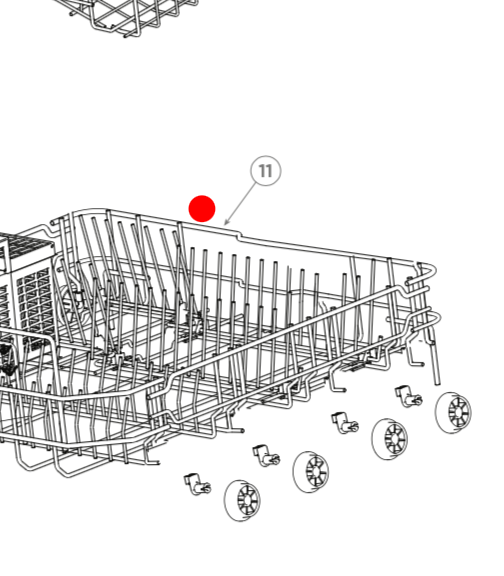 Haier Dishwasher Basket Lower HDW15F2B1 HDW15F2S1 Only number 11