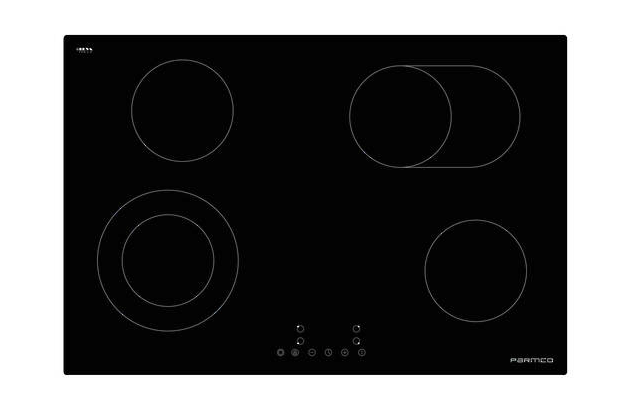 Parmco 770mm Ceramic Cooktop Black – 4 Zone Touch Control Hob (734 x 490mm Cut-Out)