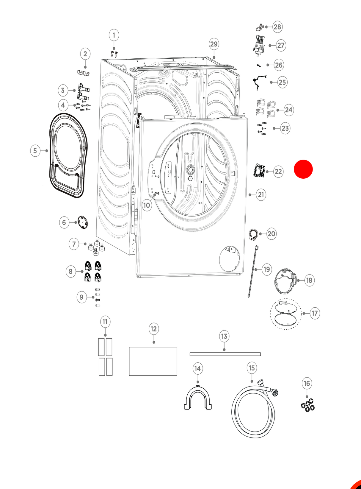 Haier Washing Machine Door Lock HWF12DB1 HA AA