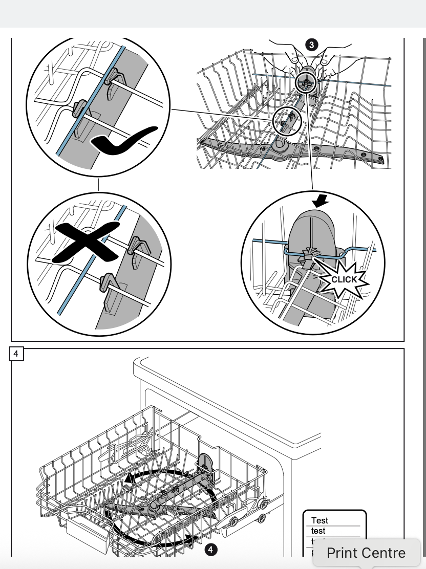 Bosch Gagganeau Simmense Dishwasher Upper Spray Arm