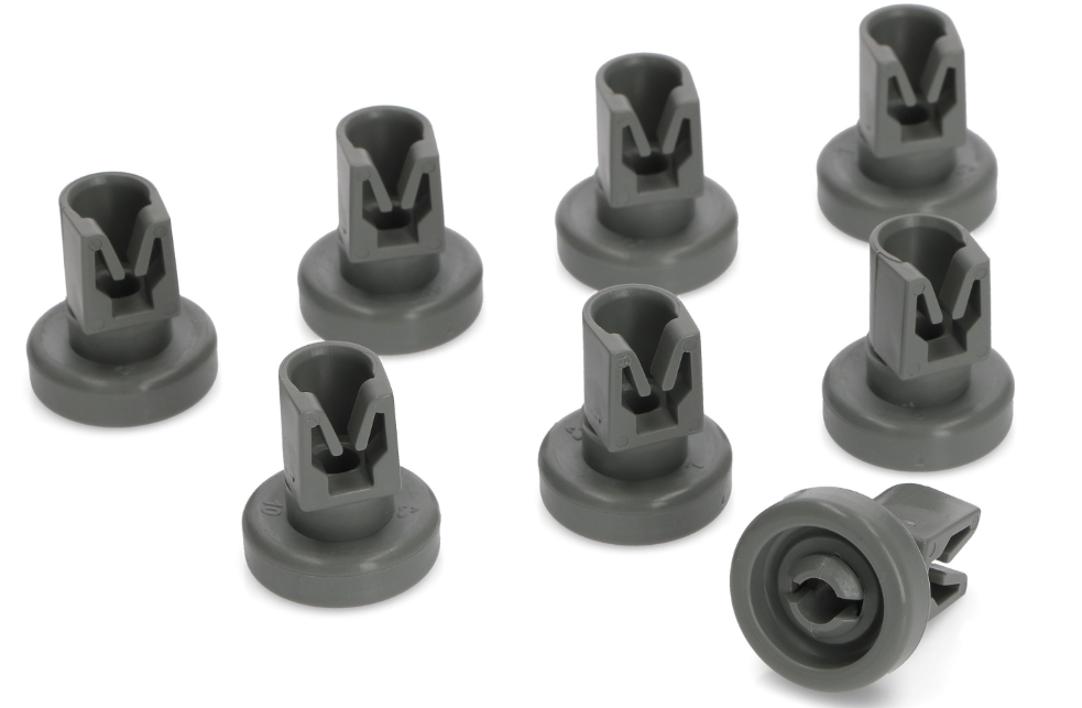 Simpson Westinghouse Dishwasher Upper Basket Wheels (8 Pack) ESL4143, DX103SK, DX103W. 50286967000 50286967000, DX203SK, DX203WK, 52C850S