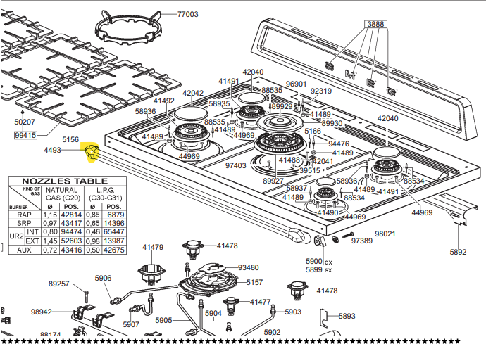 Smeg Oven Handle Guard TR90BL2 TR90BLD2