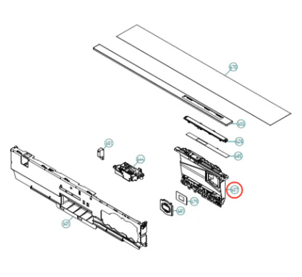 Asko Dishwasher Control Unit Assembly D5546AXXLFI D5536AIS D5536AIB