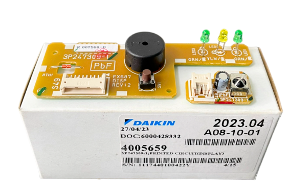 Daikin Air Conditioner Indoor Photo / Display PCB – Suits FTKM60PVM, FTXS50/60/71 Series – Genuine (4005659)