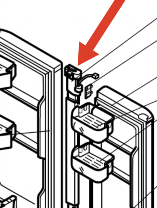Mitsubishi Fridge Door Flapper French Door Board