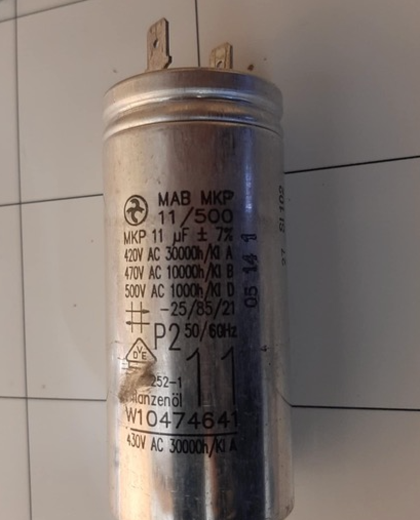 Whirlpool Ariston Dryer 10uf, Replacing 11uf capacitor