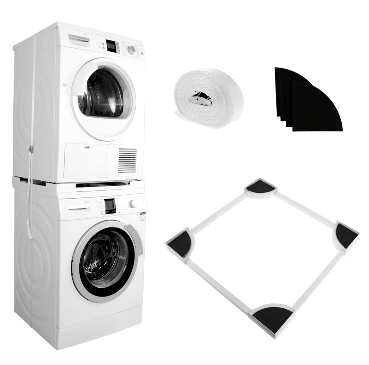 Universal Washing Machine Dryer Stacking Kit – Fits 540mm to 640mm Wide Laundry Appliances