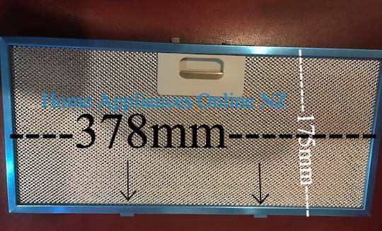 Parmco Rangehood Aluminium FILTERT7-6S-1, T7-9S-1, 378MM Or