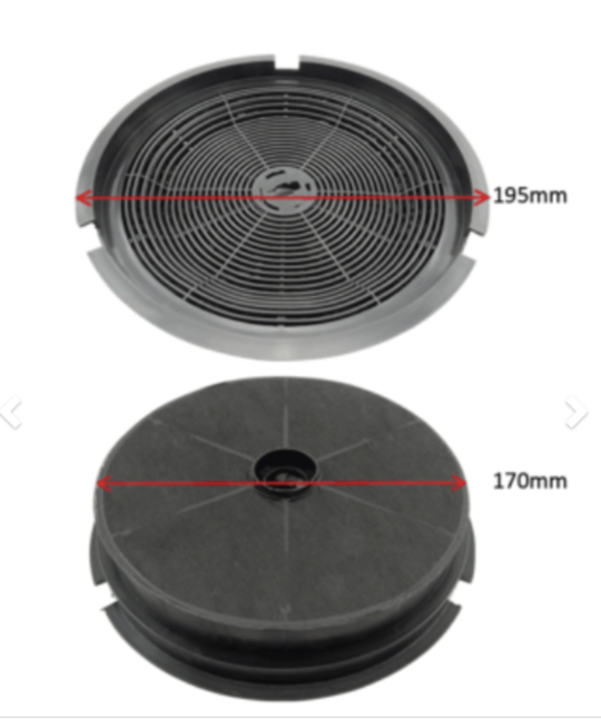 Universal Range-Hood Charcoal Filter Pack of 1,