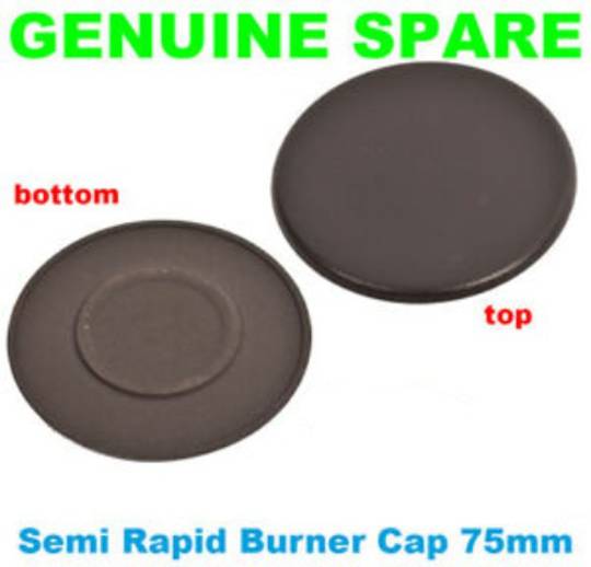 Cooktop Oven Burner Cap Semi Rapid Medium 75mm