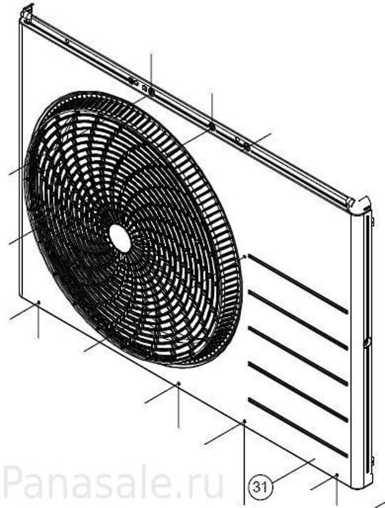 Panasonic Air-Condition and Heat Pump Front Cabinet Panel CU-E12NKR