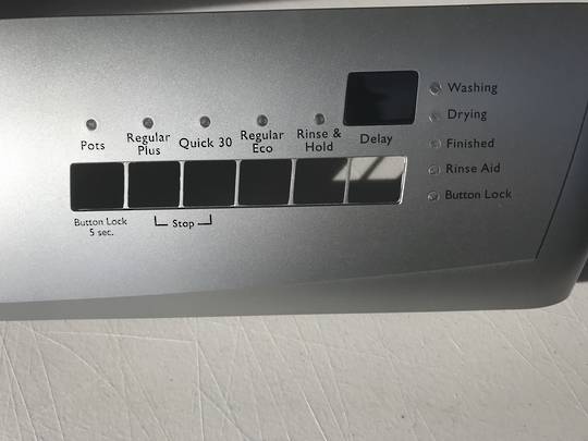 Simpson Westinghouse Dishwasher Control Panel 52C870SK, Silver