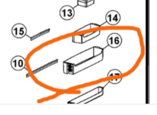 Haier Fridge Bottle Shelf CFL629CW, AFL628CX, AFD630IX, HBMF348AX NO LONGER AVAILABLE