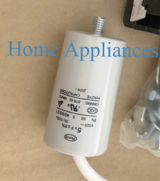 Haier Fridge Only Capacitor HRB227W, HFM185D, 5UF,