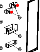 Robinhood Fridge Door Upper Small Or Half Shelf RHTMF221X Each Shelf