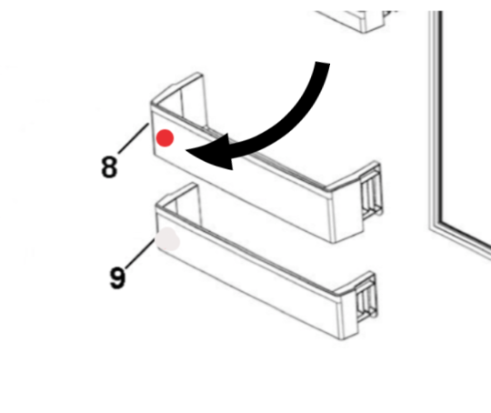Haier Fridge Large Shelf On Door HRF-335FW, HRF-297FW, HRF-297FG, HRF335FG, HRF-321FG, HRF-321FW, NO LONGER AVAILABLE