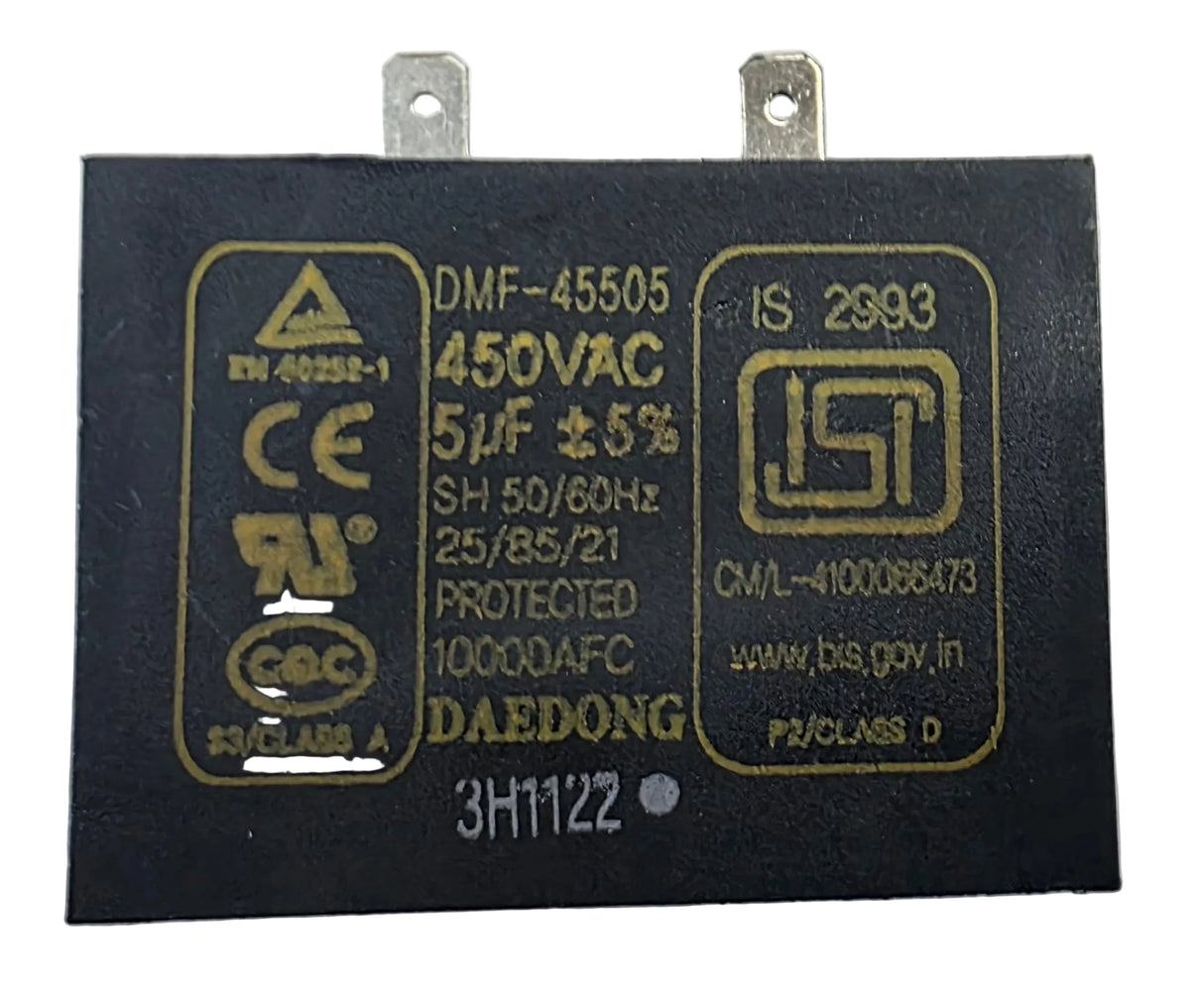 Samsung Fridge Capacitor 5uF DMF-45505.SH 1A0802