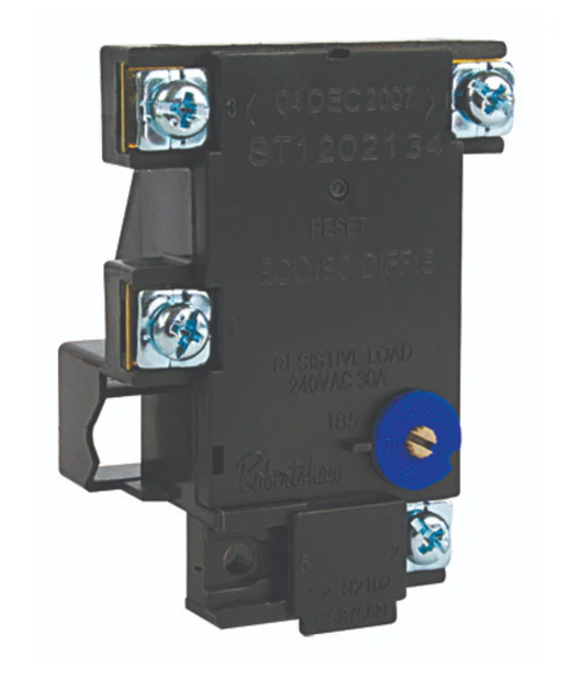 Robertshaw Electric Hot Water Thermostat & Cut-Out 60-80c RS-ST12-80KNZ Genuine Changed to 50-80c Blue