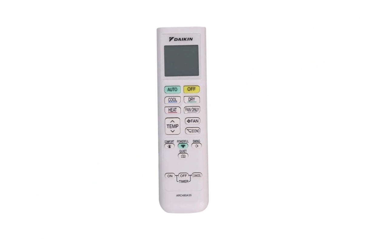 Daikin Aircon Remote Control (ARC480A55) - Suits CTXF, FTXF Series - Genuine
